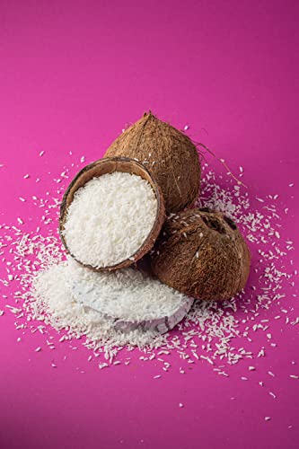 Foto von Bioself BIO Kokosraspeln zum Sonderpreis - Kurze Haltbarkeit, roh und ohne Zucker - auch für Hunde geeignet (0.5 kg)