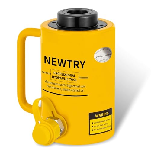 Image of NEWTRY 60 ton Hydraulic Hollow Jack Cylinder 4'' Stroke Porta Power Ram Industrial Lifting Jack Retract Automatically