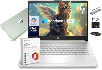 14" Laptop Computer 2025-2026 Business Student, Copilot AI, Lifetime Office, 4-Core Intel CPU, 16GB RAM, 628GB Storage (128GB UFS+500GB Ext), Wi-Fi 6, 10+ Hrs, MarxsolAccessory, Win 11 Pro, Green