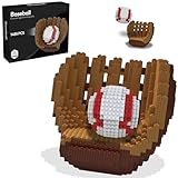 Baseball 3D Building Block Set - Ball and Gloves - Educational Toy - Perfect for Ages 14 15 16 Years and Above - Challenging, Creative Fun and Skill-Building - 3D Instruction (1485 PCS)