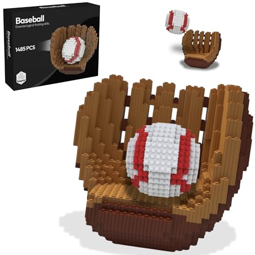 Baseball 3D Building Block Set - Ball and Gloves -...