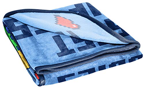 Jay Franco Minecraft Animal Patch Throw Blanket - Measures 46 X 60 Inches, Bedding - Fade Resistant Super Soft Fleece #TOP4