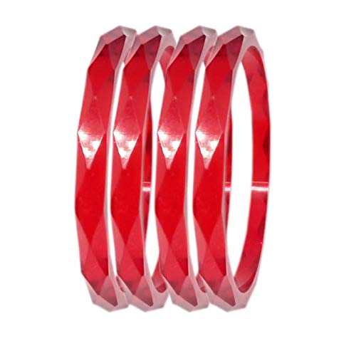 Laal Amrood Red Acrylic Bracelet Set Cutting Design Kada Kangan Bangle For Women & Girls (2.8, Pack of 4) (B08KGGK4M9) Amazon Price History, Amazon Price Tracker