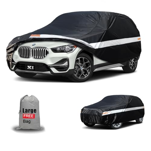 Aoulette BMW Car Cover Custom Fit for BMW X1, Waterproof Car Cover for Automobiles All Weather, Lightweight Full Exterior Cover Outdoor Sun Rain Dust Snow Wind Protection.