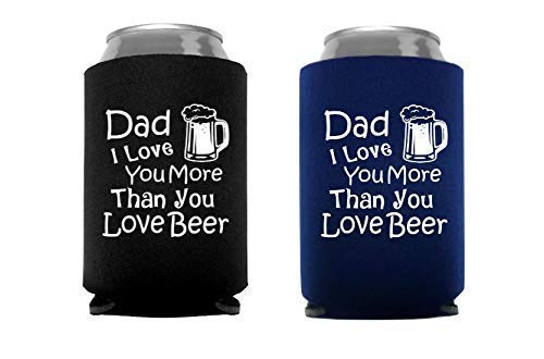 Funny Fathers Day Gift for Dad Idea from Kid Son Daughter Beer Can Bottle Holder - Set of 3 pieces