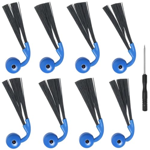 Yurefax Brosses latérales de rechange pour Ecovacs Deebot X9 Pro Omni, X11 Pro Omni, X11 Famille - Brosses de nettoyage en microfibre - Accessoires pour robot aspirateur - Bleu