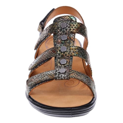 Image of Revere Toledo Women's Sandals - Gladiator Inspired Premium Leather Walking Sandals - Stylish and Trendy - Orthotic-Friendly with Arch Support and Adjustable Fit