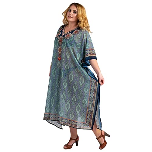 Image of Miss Lavish London Women's Kaftan- Kaftan Dress for Casual, Party, Evening, Vacation and Everyday Wear