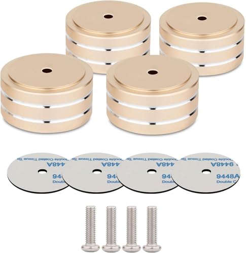 4Pcs Audio Isolation Feet Load 400KG Anti Vibration Pads 40 * 20mm(Gold)