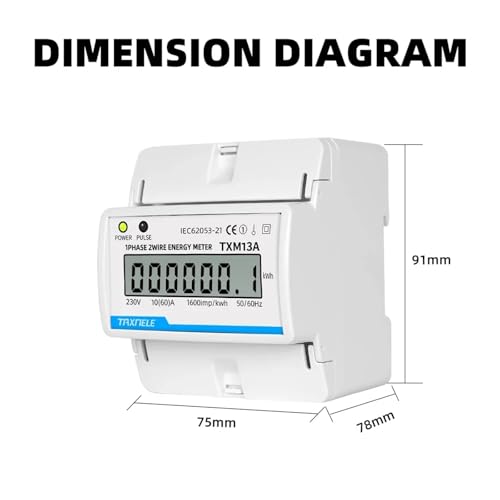 Wattmètre numérique monophasé compteur kWh pour gestion énergie colocation - 4