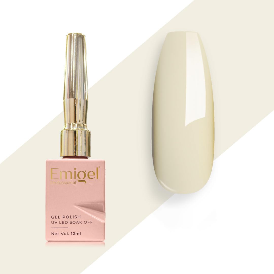 Emigel Professional UV Gel Polish MERCURY WHITE - E029 | Cured With UV LED Lamp | Super Glossy Finish |Quick Drying Nail Polish (12ml)-image-31