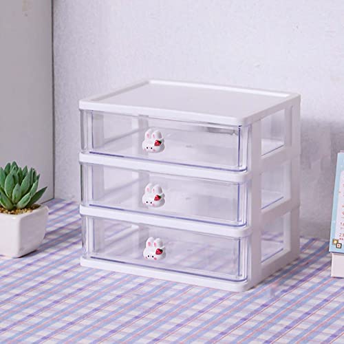 Organisateur de coiffeuse avec compartiments de maquillage et 3 tiroirs de rangement