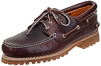 Timberland Men's Authentics 3-Eye Boat Shoe, Brown Full-Grain, US 9