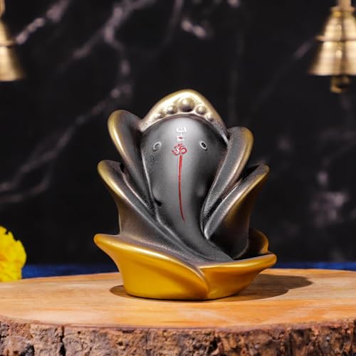 Estatua de Ganesh Rosa 3 Pulgadas con Símbolo OM