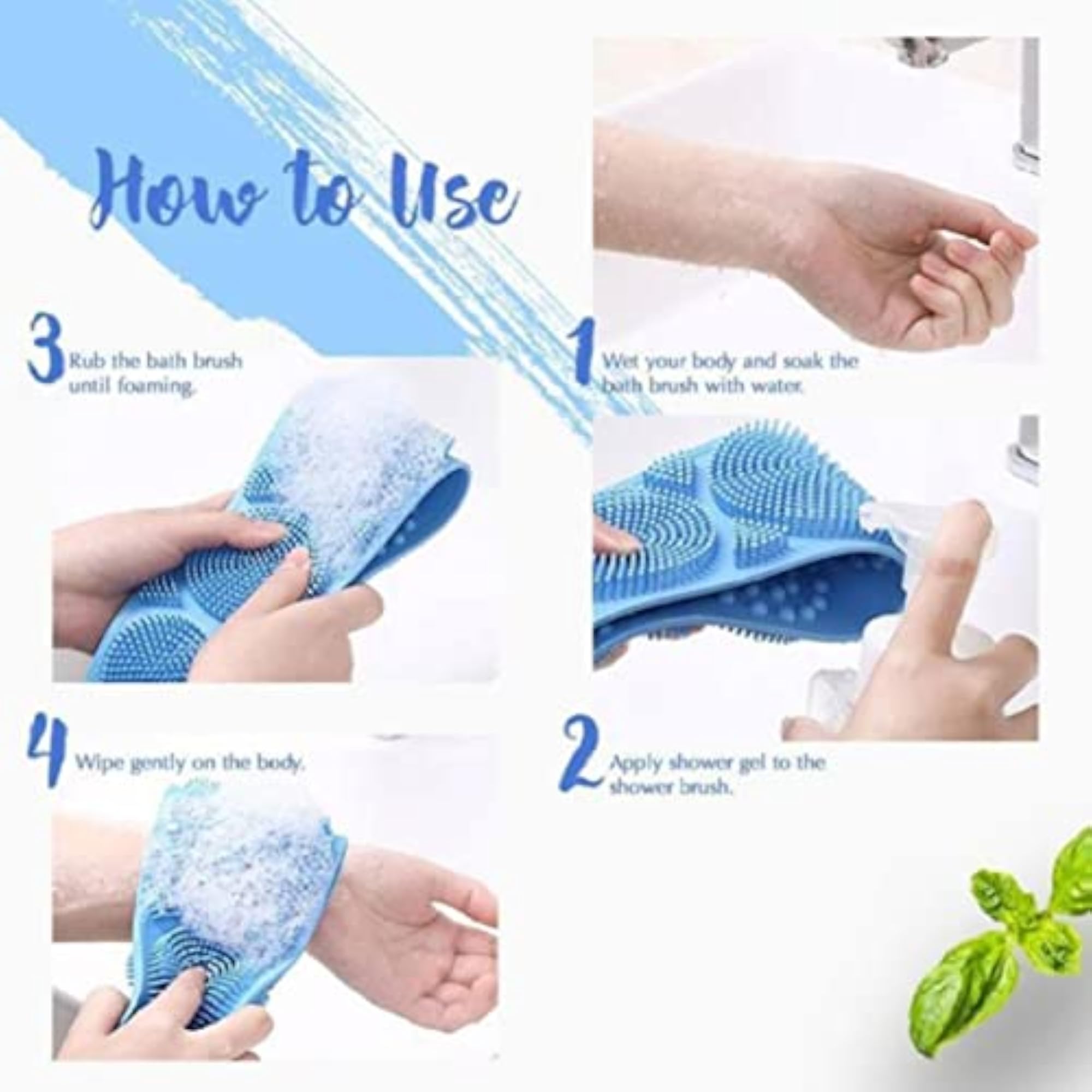 Silicone Body Scrubber Belt for Shower