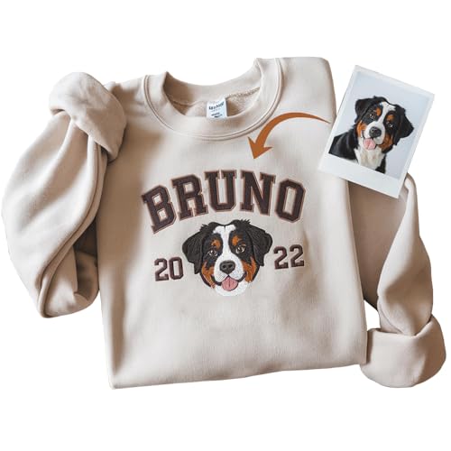 LLLGSH Personalisierte Kapuzenpullover mit Haustier Gesicht Foto - Personalisierte Kapuzenpullover mit Hund Katze Foto - Personalisierte Geschenke für Hundeliebhaber
