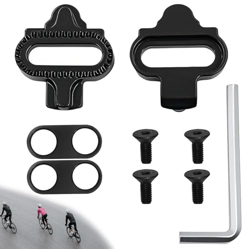 Amazon Chtaoxin 2 Pcs SPD Cleats for Cycling Shoes, Bike Cleat Set with Screws & Allen Key, Compatible with Standard 2-Bolt Clipless Pedal System, Durable Metal Cleats for Spin Bike & Indoor Cycling #ad