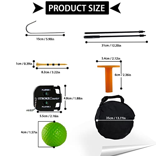 Pop Up Golf Chipping Net, Indoor/Outdoor Golfing Target Net With 16 Training Balls, Hitting Mat, Golf Score Counter And Golf Tee Combo, Golf Accessories For Chipping Accuracy & Swing Practice #TOP7