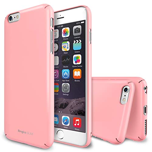 Ringke Slim Compatible with iPhone 6 Plus Case Full Coverage on All 4-Sides & Back Super Slim Lightweight All Around Protection Hard Case for iPhone 6 Plus - Pink