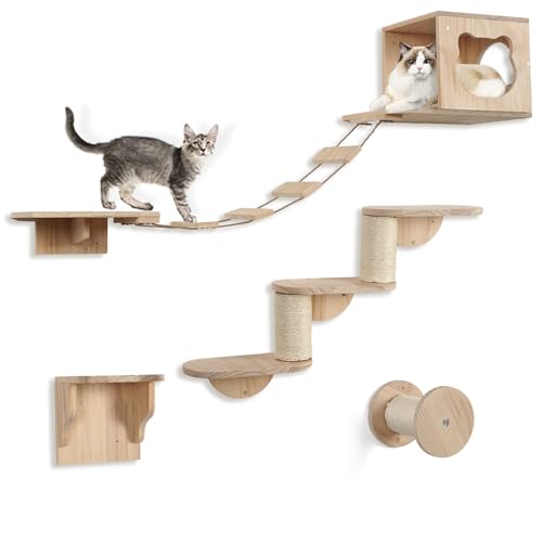 Katzenleiter 101,6 Cm Mit Sisalseil – Kletterbrücke Für Katzen, Indoor & Outdoor Klettergerüst