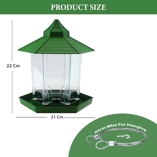 GARDENS NEED Store GARDENS NEED Hut-Shaped Bird Feeder 21x21x22 Cm - Image 5