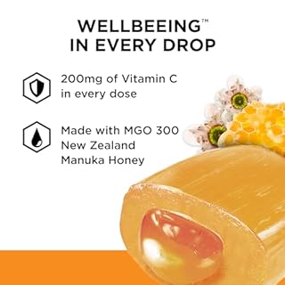 Manuka Doctor Cough Drops, Manuka Middles, 30 Drops (Pack of 1) Throat Lozenges Infused with Raw Manuka Honey, Vitamin C & Ginger for Immune Support, Helps Soothe Sore Throat