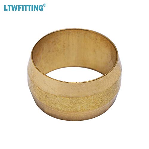 Ltwfitting HF63PT850HF61825HF60850 Value Pack 1/2-Inch Od Brass Compression Insert,Sleeve Ferrule,Nut thumb #7