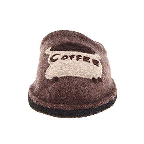 HAFLINGER Coffee Unisex Wool Slippers4