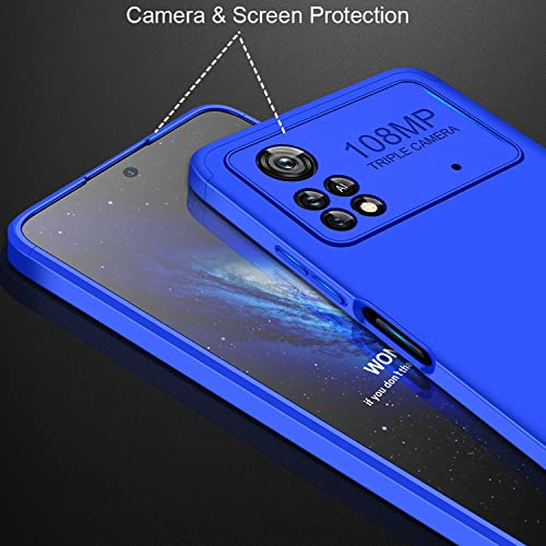 Image of Kapa Double Dip Full 360 Protection Back Case Cover for Poco X4 Pro (5G) (Blue)