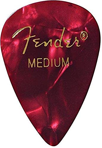 Image of Fender Premium Celluloid Guitar Picks 351 Shape, Red Moto, Medium, 144-Pack
