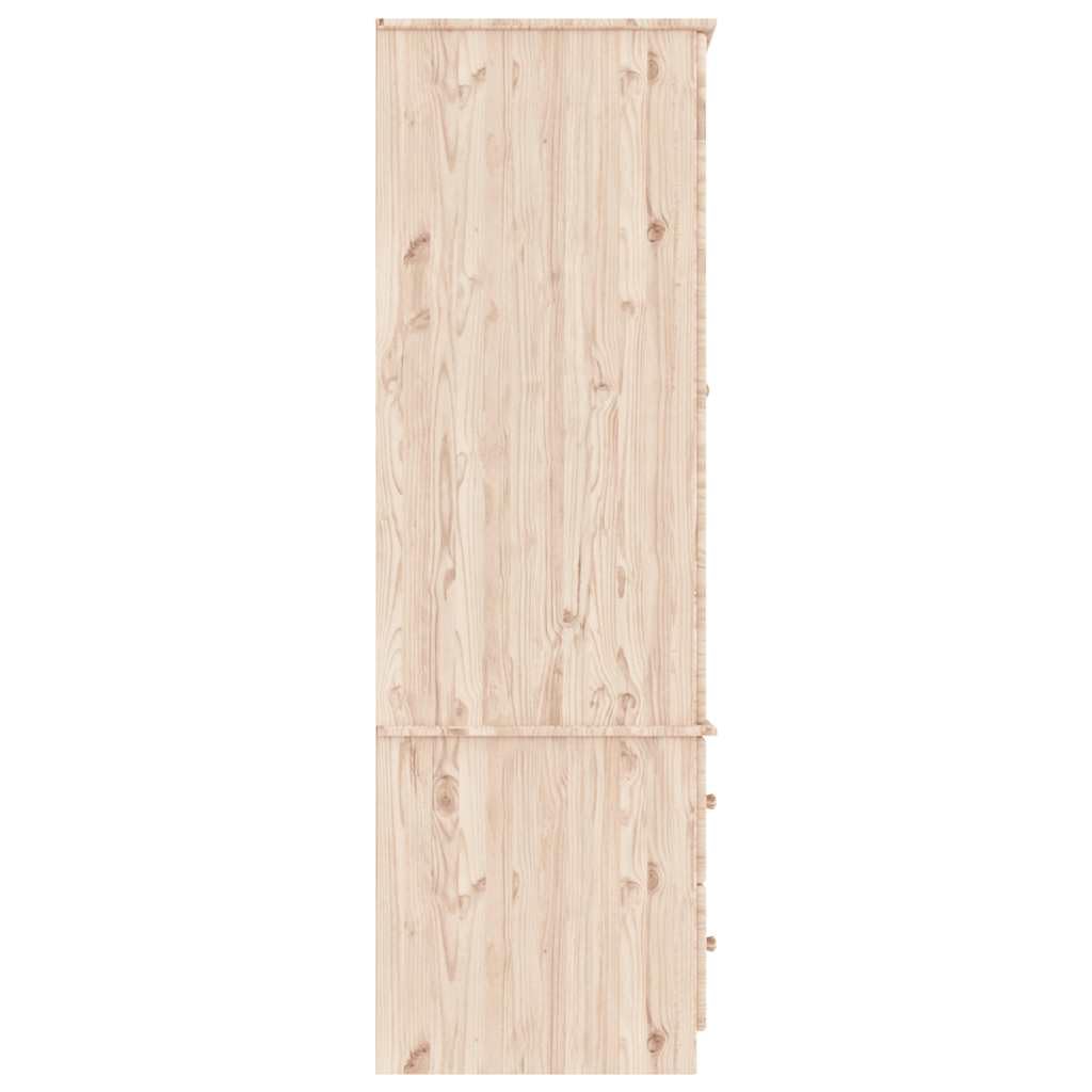 vidaXL Armario Alta Madera Maciza Pino 90x55x170 cm
