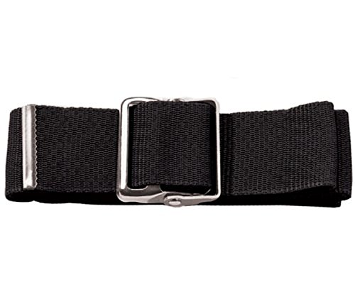 Prestige Medical Nylon Gait Transfer Belt (Metal Buckle) Black 2 Pack