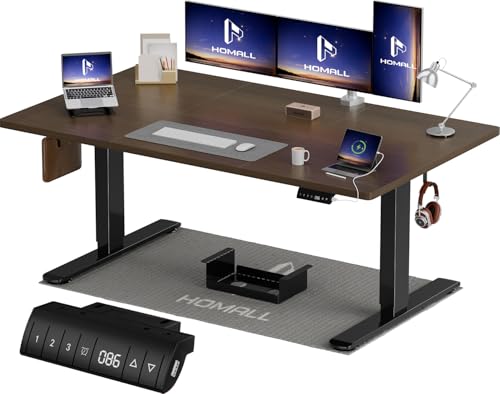 Homall Höhenverstellbarer Schreibtisch 140x70cm mit USB-A...