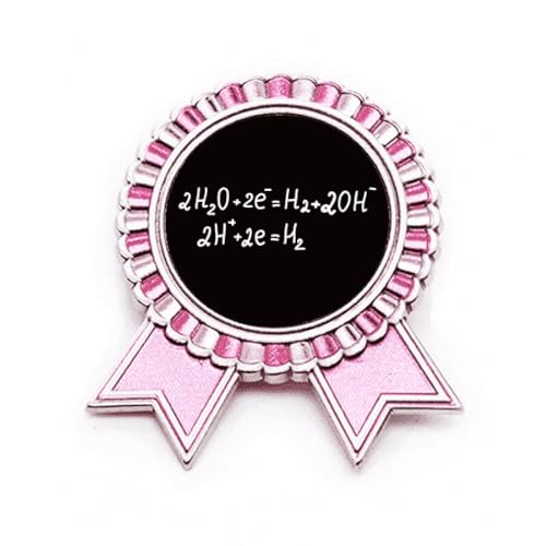 Broche électrolyse de l'eau pin's rose medaille winner pour foire de science