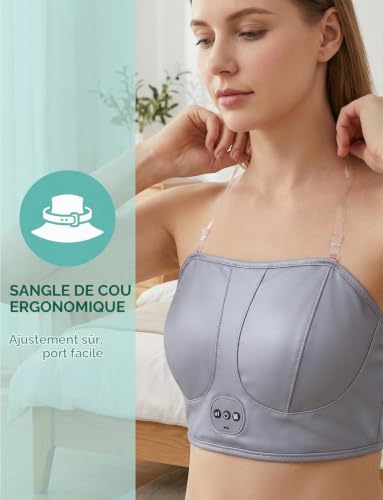HMYILY Soutien-Gorge De Massage du Sein, Instrument De Massage éLectronique Vibrant pour L'AméLioration De La Poitrine pour Femmes – vue 3