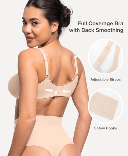 Minimizer Bras for Women Full Coverage Unlined Underwire Bras Plus Size Lifting Bra for Heavy Breast3