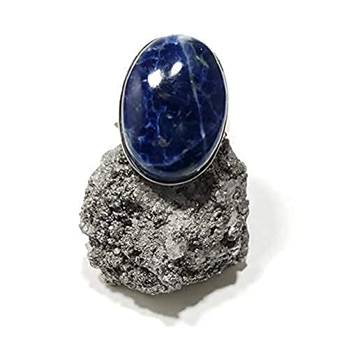 Bague en argent avec sodalite : le cadeau d'anniversaire idéal pour elle et lui