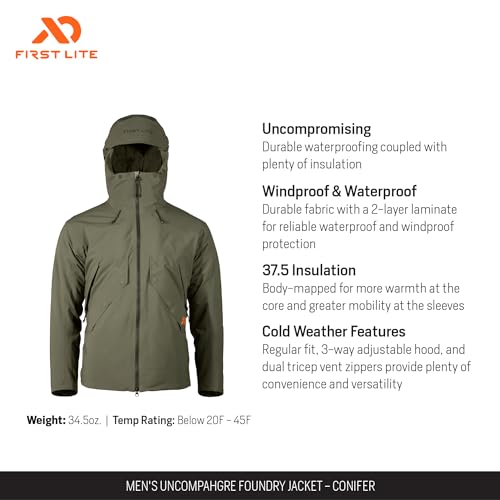 First Lite Men's Uncompahgre Foundry Jacket - Waterproof Insulated Camo Hunting Coat2