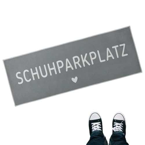 Onperpoe Schuhparkplatz Fußmatte 100x35cm Schuhmatte Abtropfmatte für Innen & Außen rutschfest Schmutzfangmatte Lustige Fußmatten Haustür Maschinenwaschbar Türmatte Fußabtreter Dünne 5mm