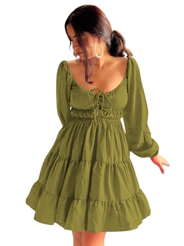 Image of Leriya Fashion Mini Dress for Women | One Piece Dresses for Womens | Stylish Dress for Woman |Mini Dresses Rayon for Women Stylish |Summer Casual Outfit Wear Events, Date & Evening Look