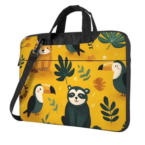 Cute Sloths Toucans Tigers Maletín para Laptop 15.6" miniatura 1