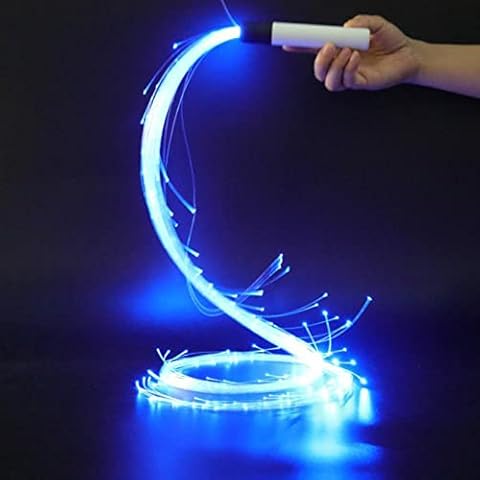 Látigo de fibra óptica LED, 130 cm, 130 látigos de baile de fibra óptica de 0,5 mm Cover