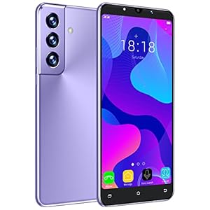 无 3G Telephone Portable débloqué, 4Go /128 Go ROM,1Go RAM, Android OS, 4.5 Pouces Smartphone Pas Cher, Double SIM+Double caméra, 2000mAh Téléphone Portable,WiFi/GPS/Bluetooth (S21-Purple)