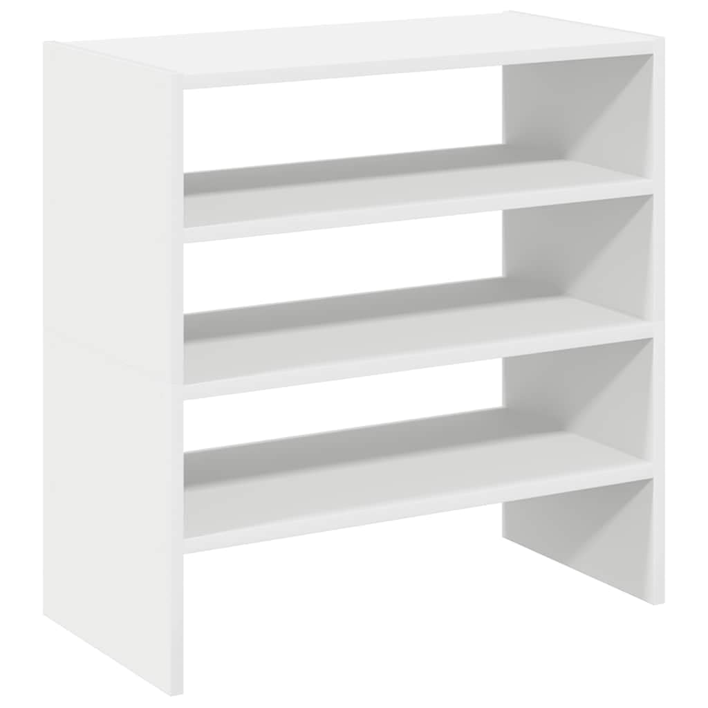 vidaXL Zapateros 2 uds apilables Blanco 60x30x30,5 cm