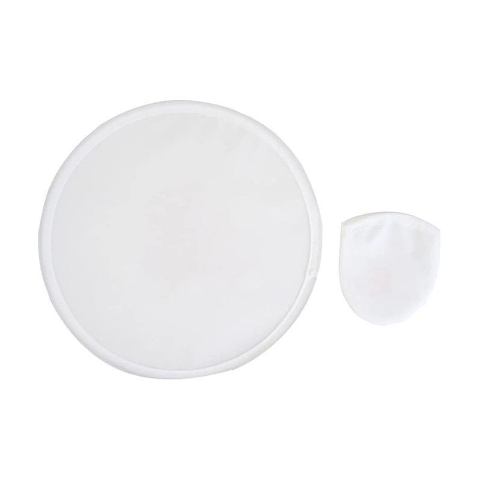 WSQHAO 6Pcs Folding Fan Simple Circular Performance Portable Round Hand Woman Foldable Blank Handheld for Summer(White)