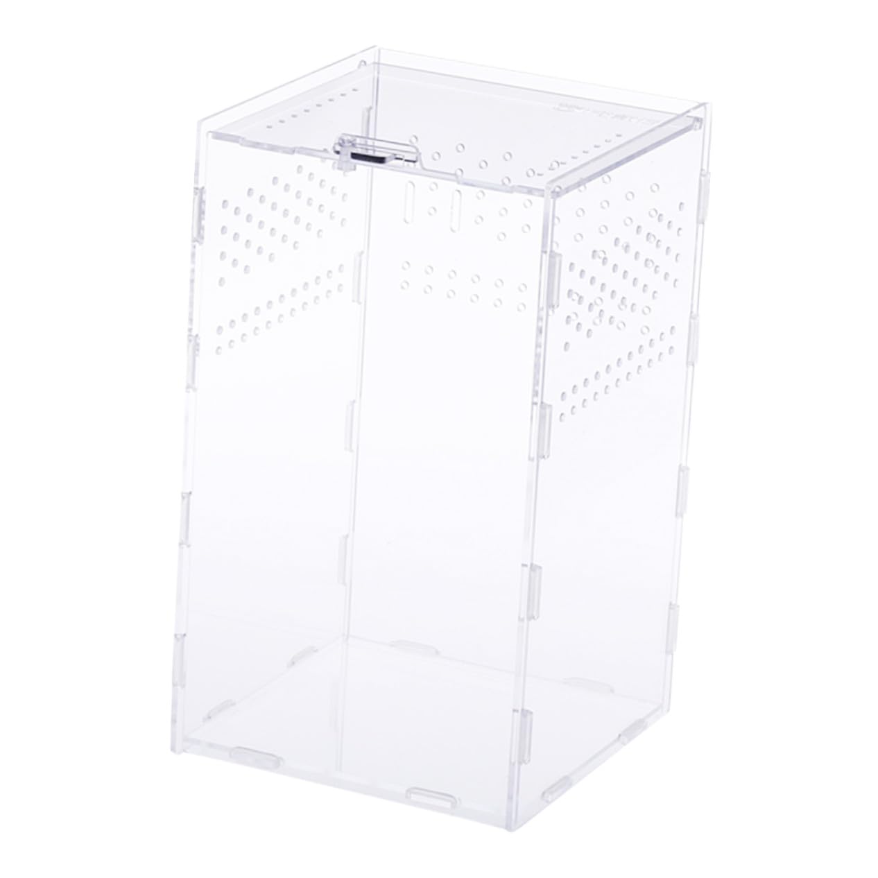 Toyvian Caja de Cría para Reptiles y Insectos de Acrílico Transparente Orificios Ventilados, Tapa Extraíble y Fácil Limpieza, Adecuado para Terrario Doméstico y Cría, Arañas o Isópodos