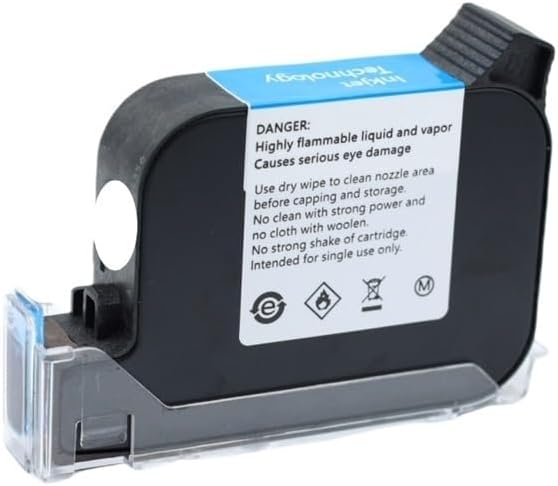 2588+ +M 42ML Black Red Blue Green Ink Cartridge Quick-Drying 12.7mm Print Height Universal for Handheld Inkjet Printer(White)