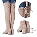 N.N.G Women Over Knee Boots Thigh High Suede Block Lace Up Khaki Size 9.5 Winter Long Fashion Autumn Quality Comfort Round-toe
