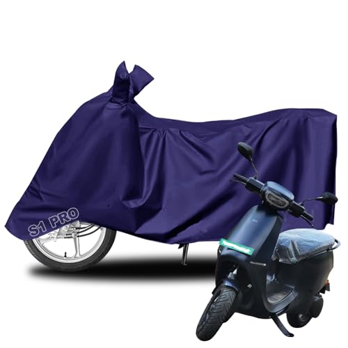 Y3H Scooty Cover Compatible with Ola S1 Pro | All Weather Protect from Dust, UV Rays & Scratches with Mirror Pocket & Belt-Buckle | Two Wheeler Covers - Blue