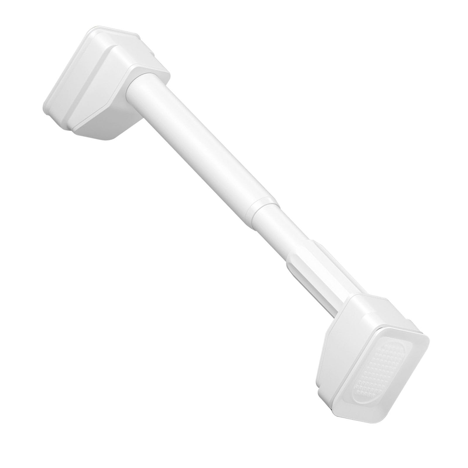 Gardinenstange ohne Bohren Belastbar bis 245kg 40-500cm Ø33mm Teleskopstange Einfache Montage für Badezimmer Kleiderschrank und Gartenpavillon(Weiß,360-450cm)